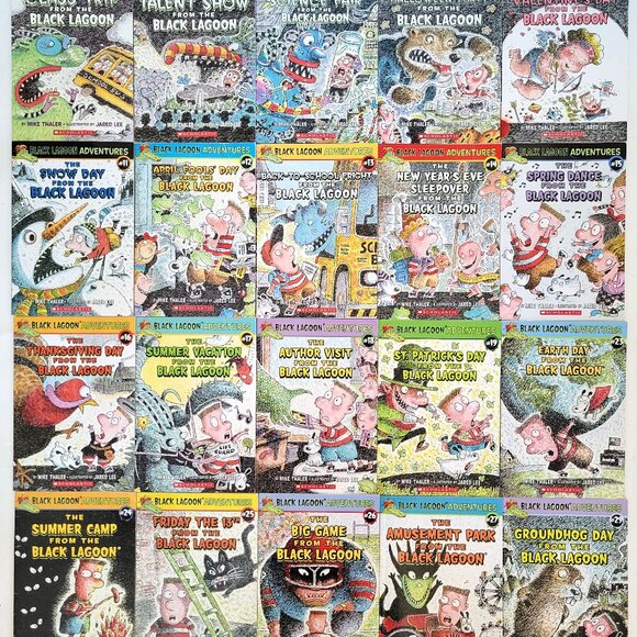 BLACK LAGOON ADVENTURES LOT OF 20 BOYS BOOKS SCHOLASTIC HORROR THRILLER #1-29 - Picture 2 of 16